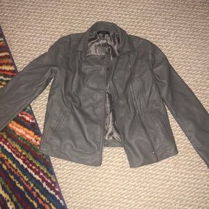 Pleather gray jacket